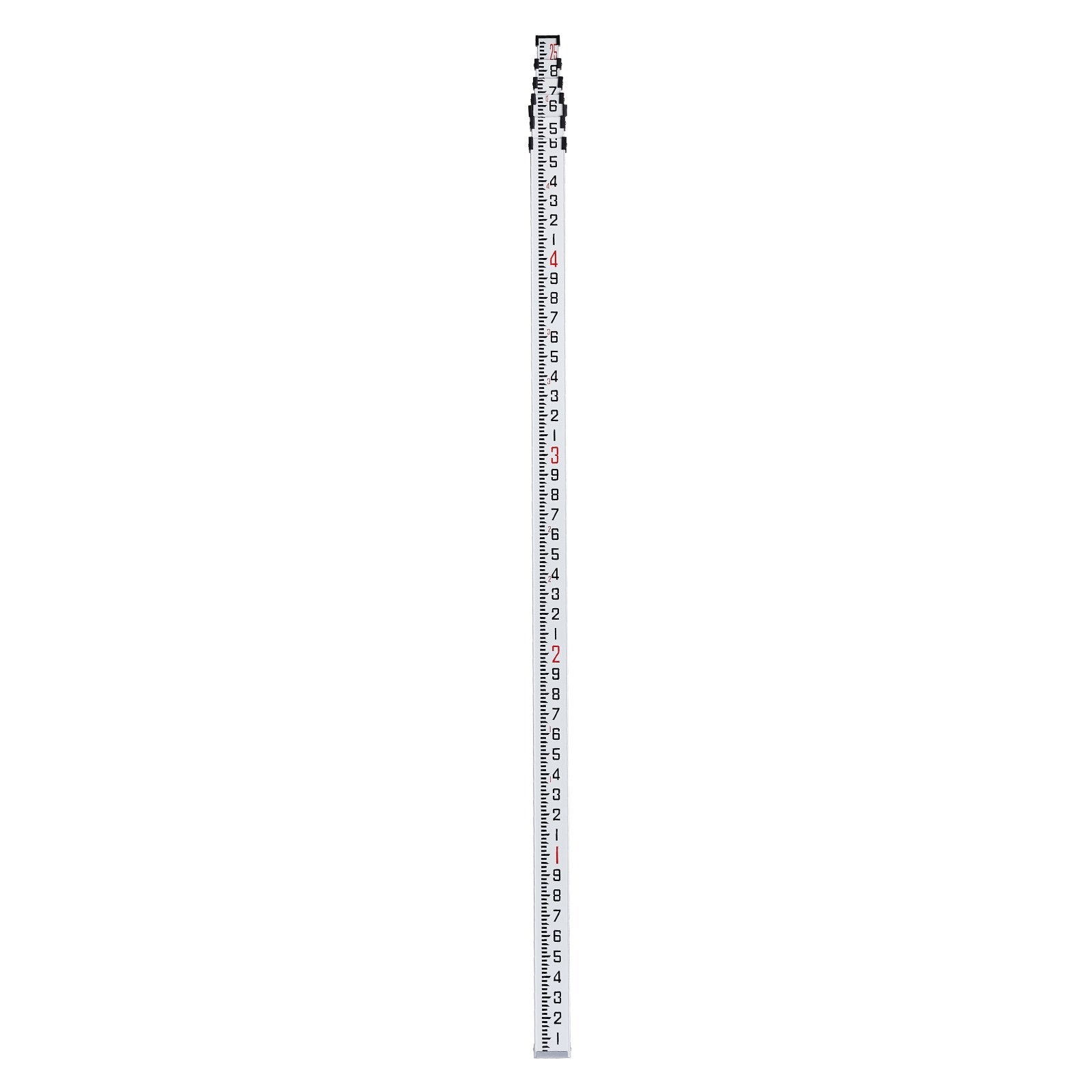 VEVOR Measuring Rod 25-Feet/10ths 6 Sections Telescopic Grade Rod 1/10ft w/ Bag 