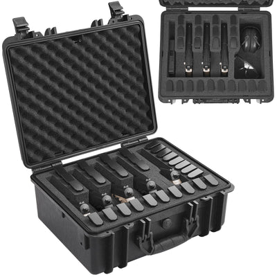 VEVOR Hard Pistol Cases with Pre-cut Lining Lockable Pistol Case for 5 Pistol 