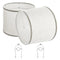 VEVOR Lamp Shade 2 Set with Harp 11 x 13 x 10 in (Light Linen with Black Edge)