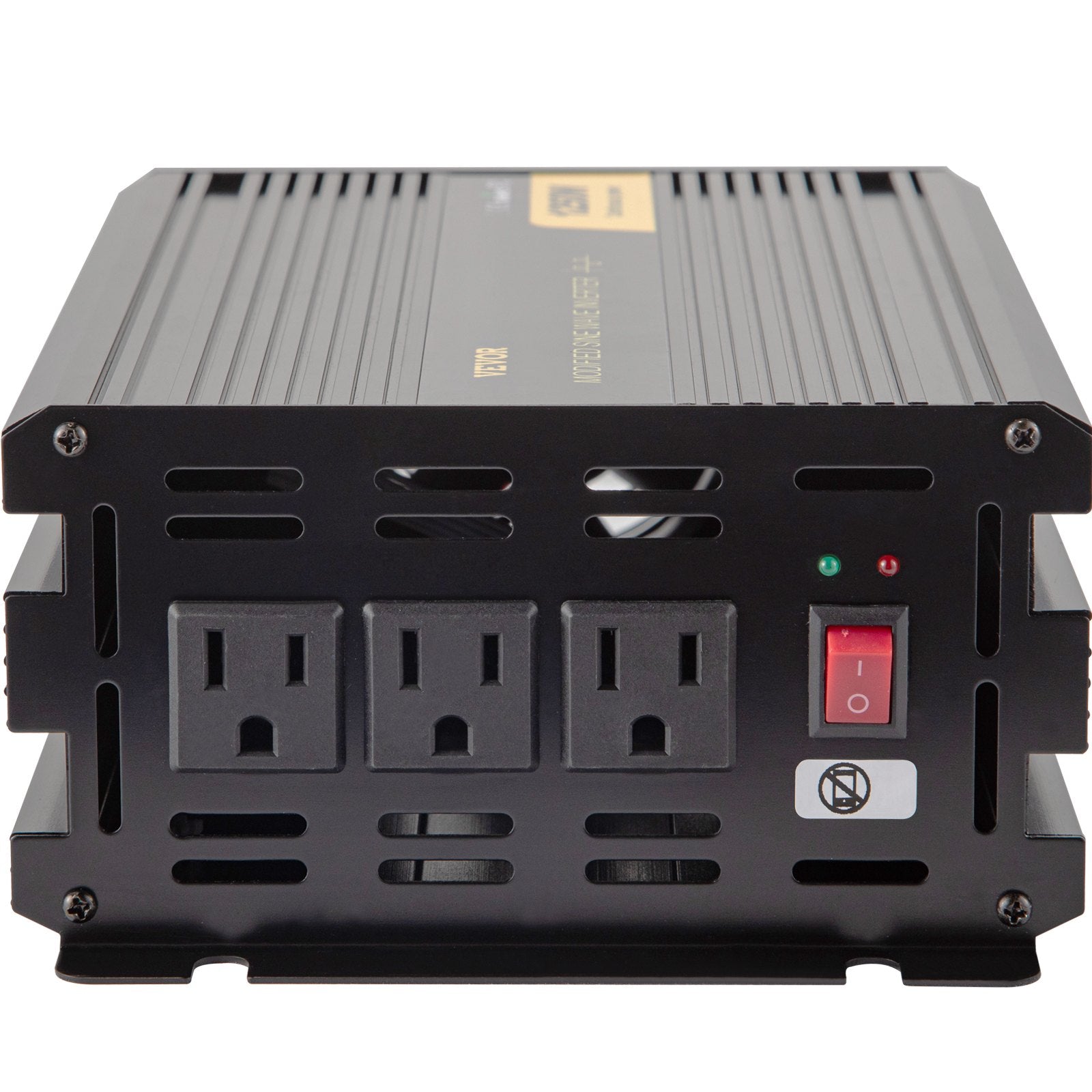 VEVOR Power Inverter, 2300W Modified Sine Wave Inverter, DC 24V to AC 120V Car Converter, with LCD Remote Controller, LED Indicator, AC Outlets Inverter for Truck RV Car Boat Travel Camping Emergency 