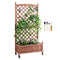 VEVOR Raised Garden Bed with Trellis Outdoor Raised Planters 29.5
