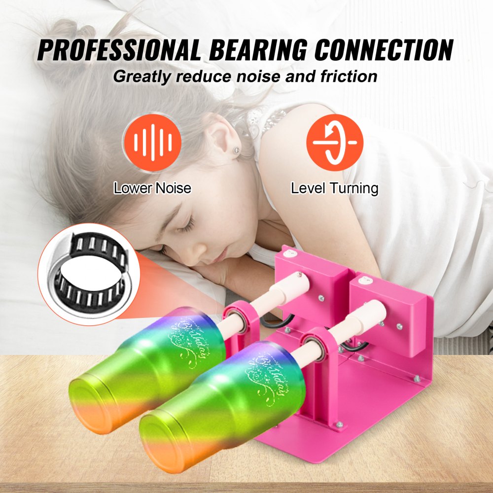 VEVOR Double Cup Turner 2-Arm Pen Turner with Epoxy Resin Kit for Beginners DIY 