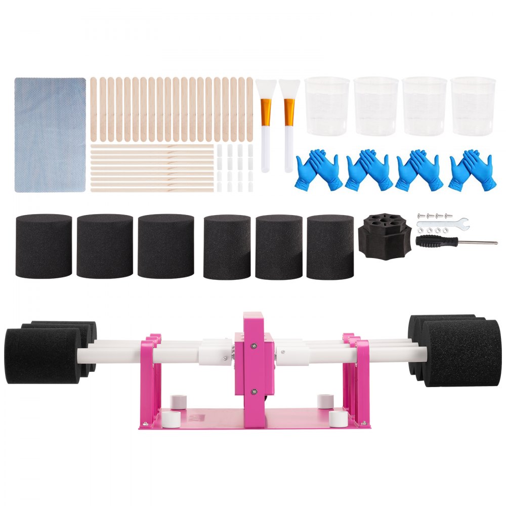 VEVOR 6 Cup Turner Multi Tumbler Spinner Six-Arm Crafts for Glitter Epoxy DIY 