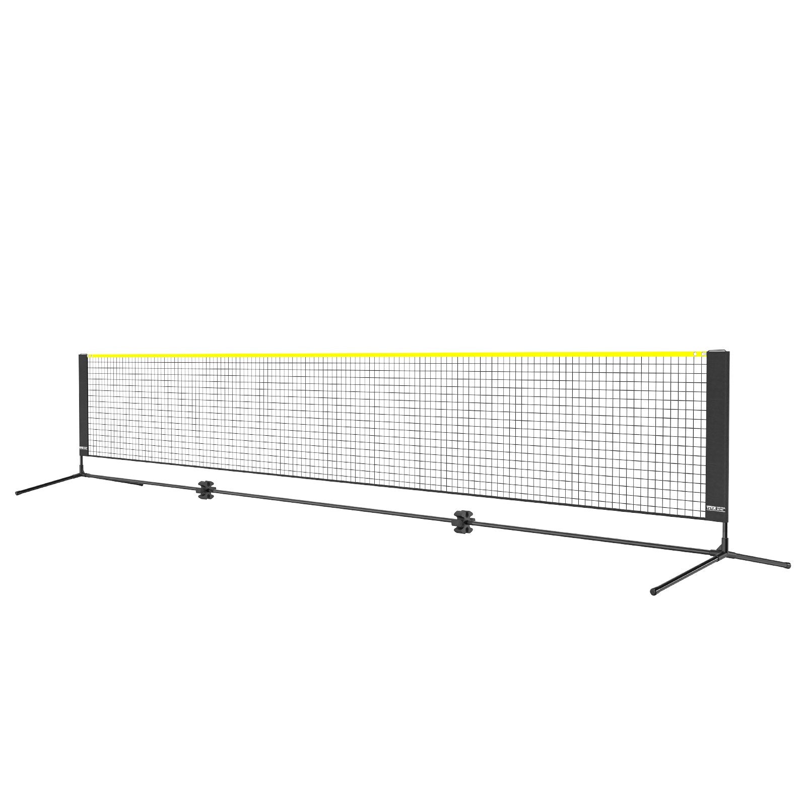 VEVOR Badminton Net, Height Adjustable Volleyball Net, 17ft Wide Foldable Pickleball Net, Portable Easy Setup Tennis Net Set with Poles, Stand and Carry Bag, for Kids Backyard Game Indoor Outdoor Use 
