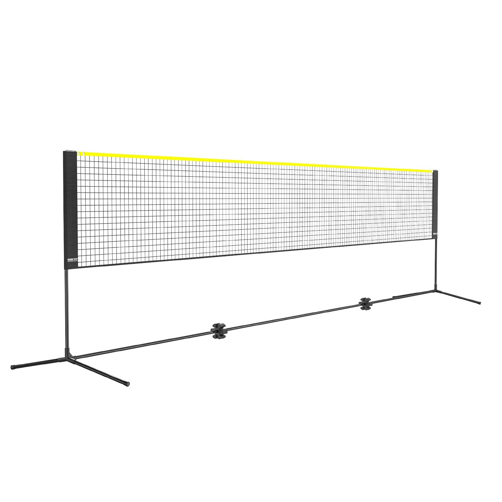 VEVOR Badminton Net, Height Adjustable Volleyball Net, 17ft Wide Foldable Pickleball Net, Portable Easy Setup Tennis Net Set with Poles, Stand and Carry Bag, for Kids Backyard Game Indoor Outdoor Use 