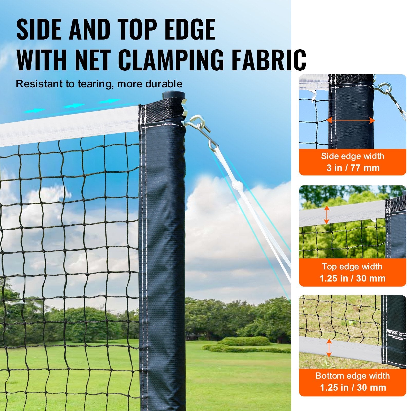 VEVOR Badminton Net Set, Outdoor Backyard Beach Park Badminton Net, Portable Badminton Equipment Set, Adults Kids Badminton Net with Poles, Carrying Bag, 4 Iron Rackets, and 3 Nylon Shuttlecocks 