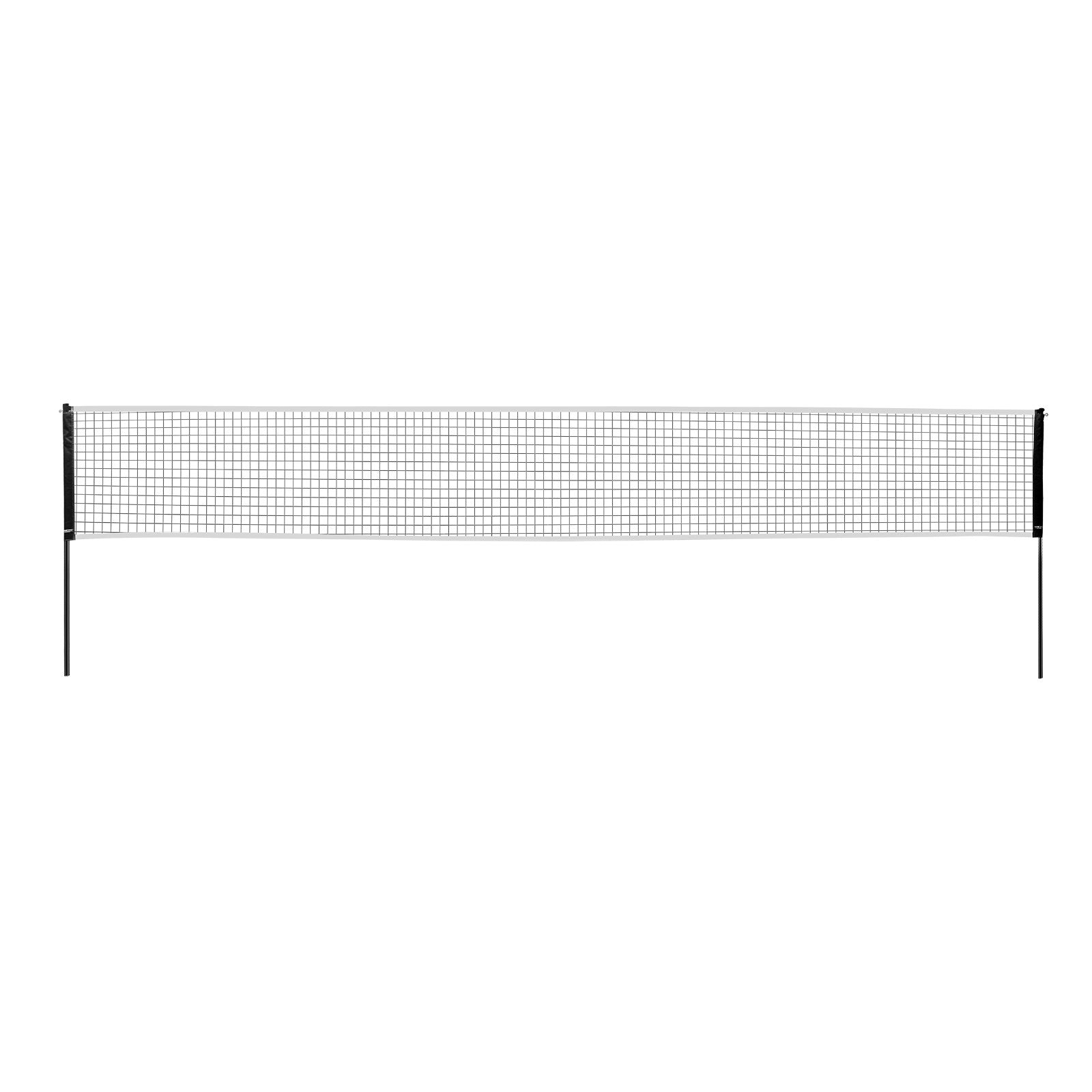 VEVOR Badminton Net Set, Outdoor Backyard Beach Park Badminton Net, Portable Badminton Equipment Set, Adults Kids Badminton Net with Poles, Carrying Bag, 4 Iron Rackets, and 3 Nylon Shuttlecocks 