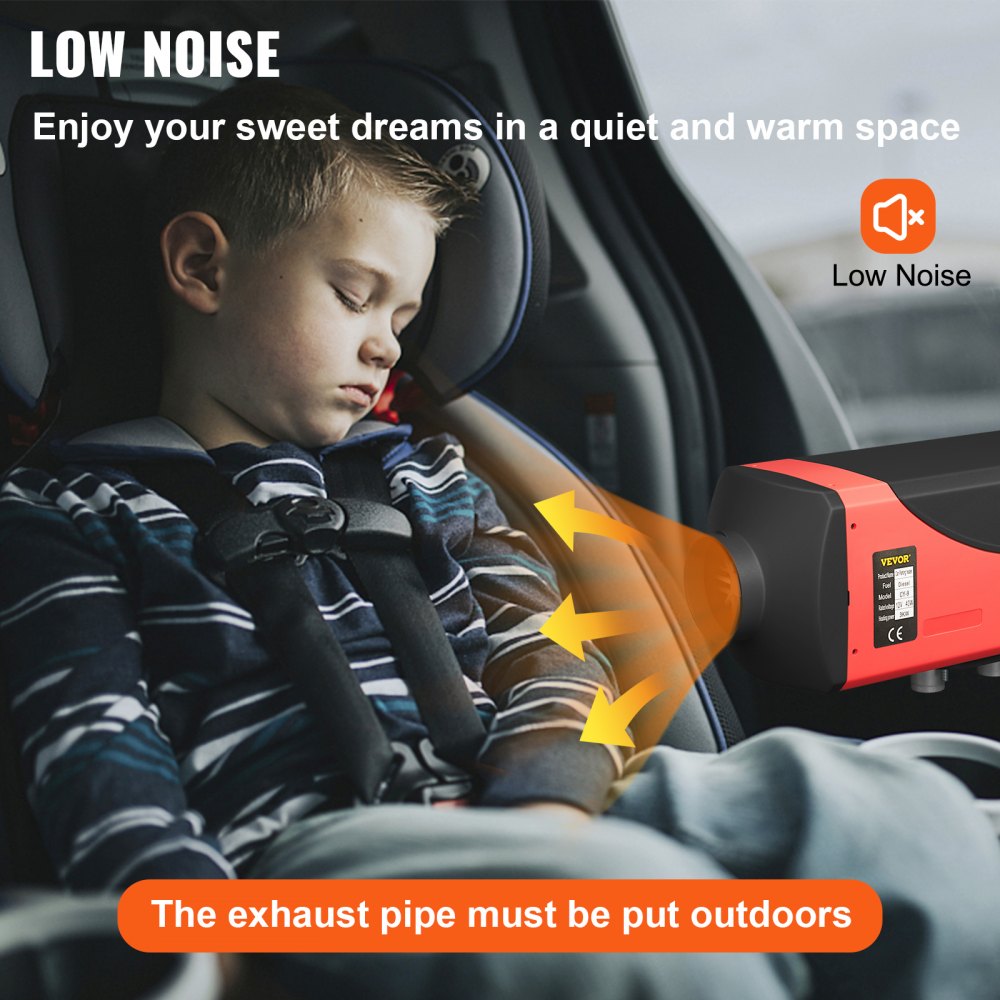 VEVOR 3KW Diesel Parking Heater 12V Diesel Air Heater 3000W Diesel Heater Double Mufflers with LCD Thermostat for RV Boats Car Bus Caravan Motorhome 