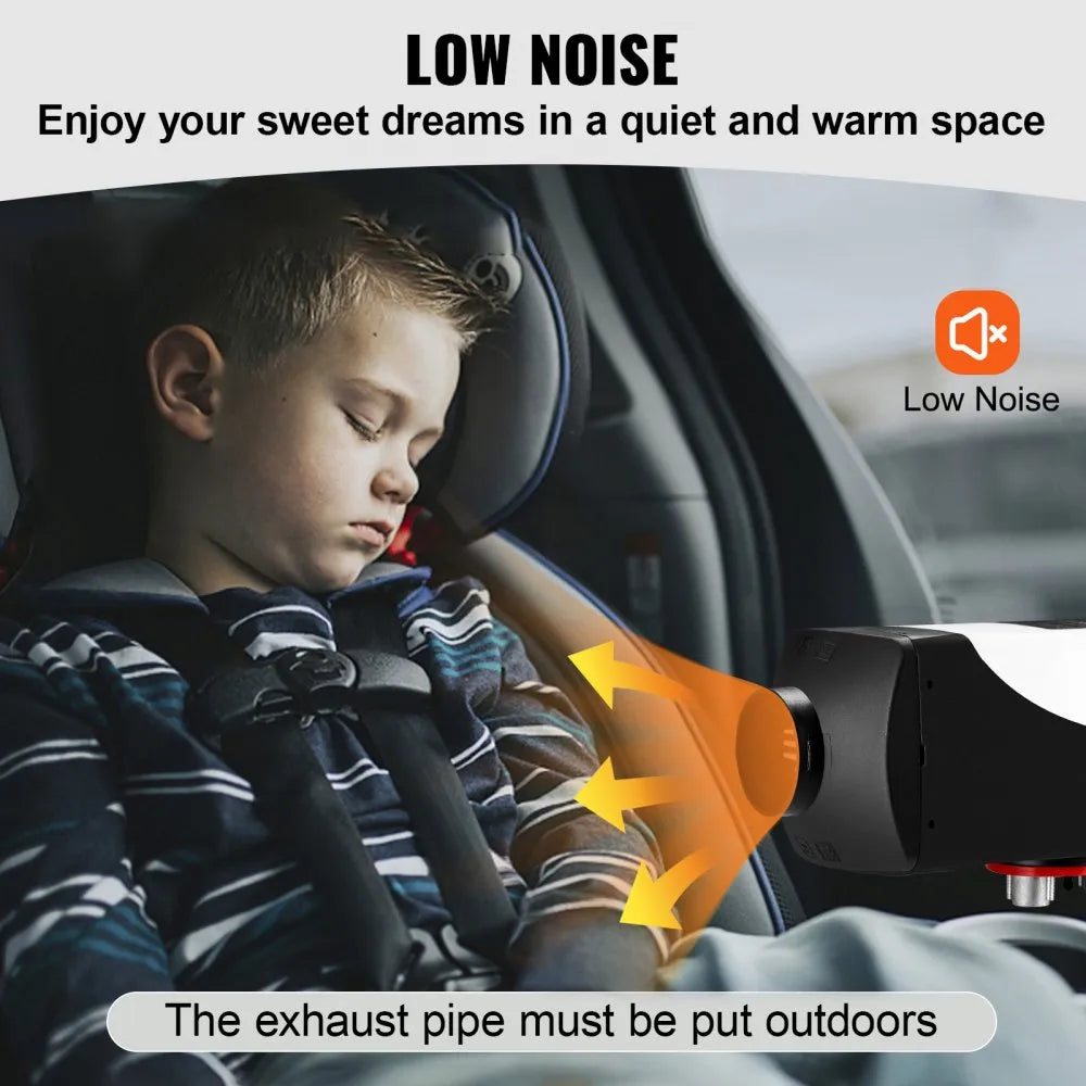 5KW 12V Diesel Parking Heater with 10L Tank, LCD Thermostat and Remote Control