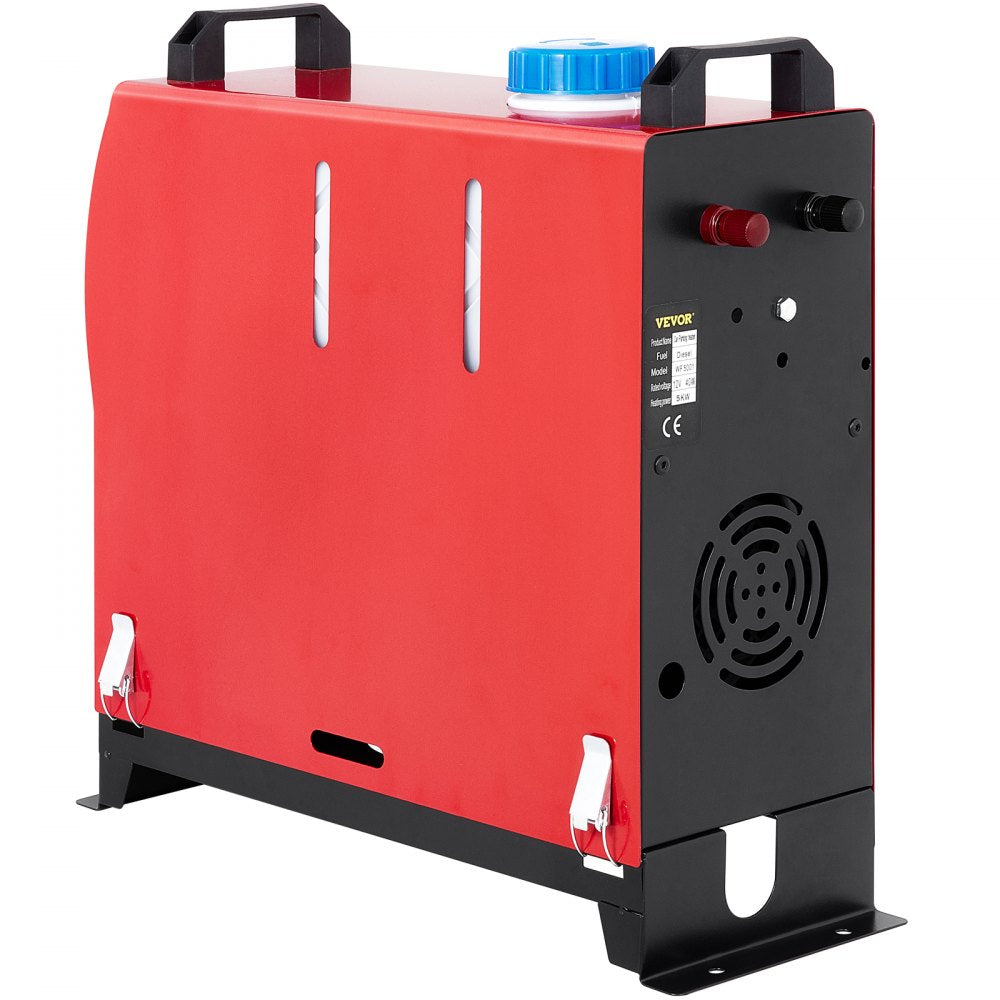 VEVOR 5kw Diesel Air Heater 12V Parking Heater Diesel 4 Holes for Caravan RV and Bus (12V 5KW with Blue LCD Monitor and Silencer) 