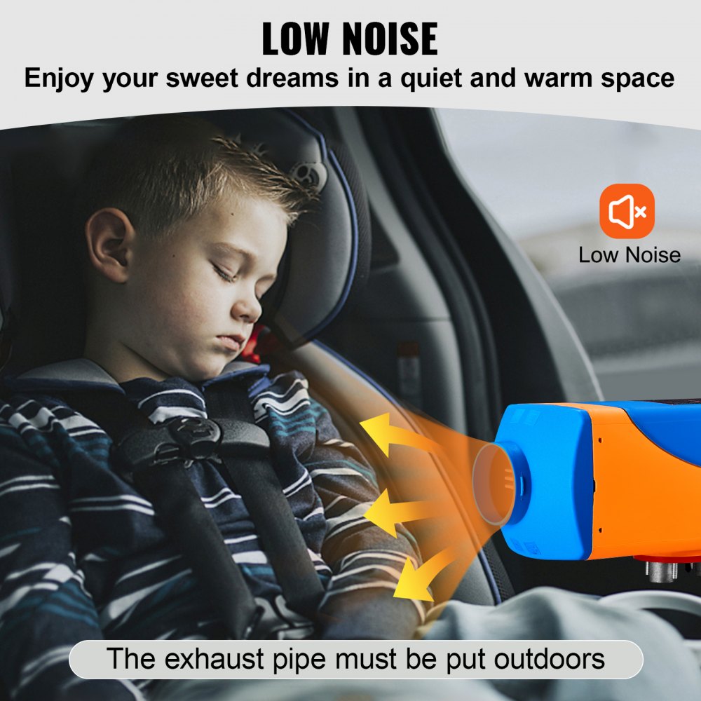 12V 8KW Diesel Air Heater with Remote Control and Blue LCD Switch