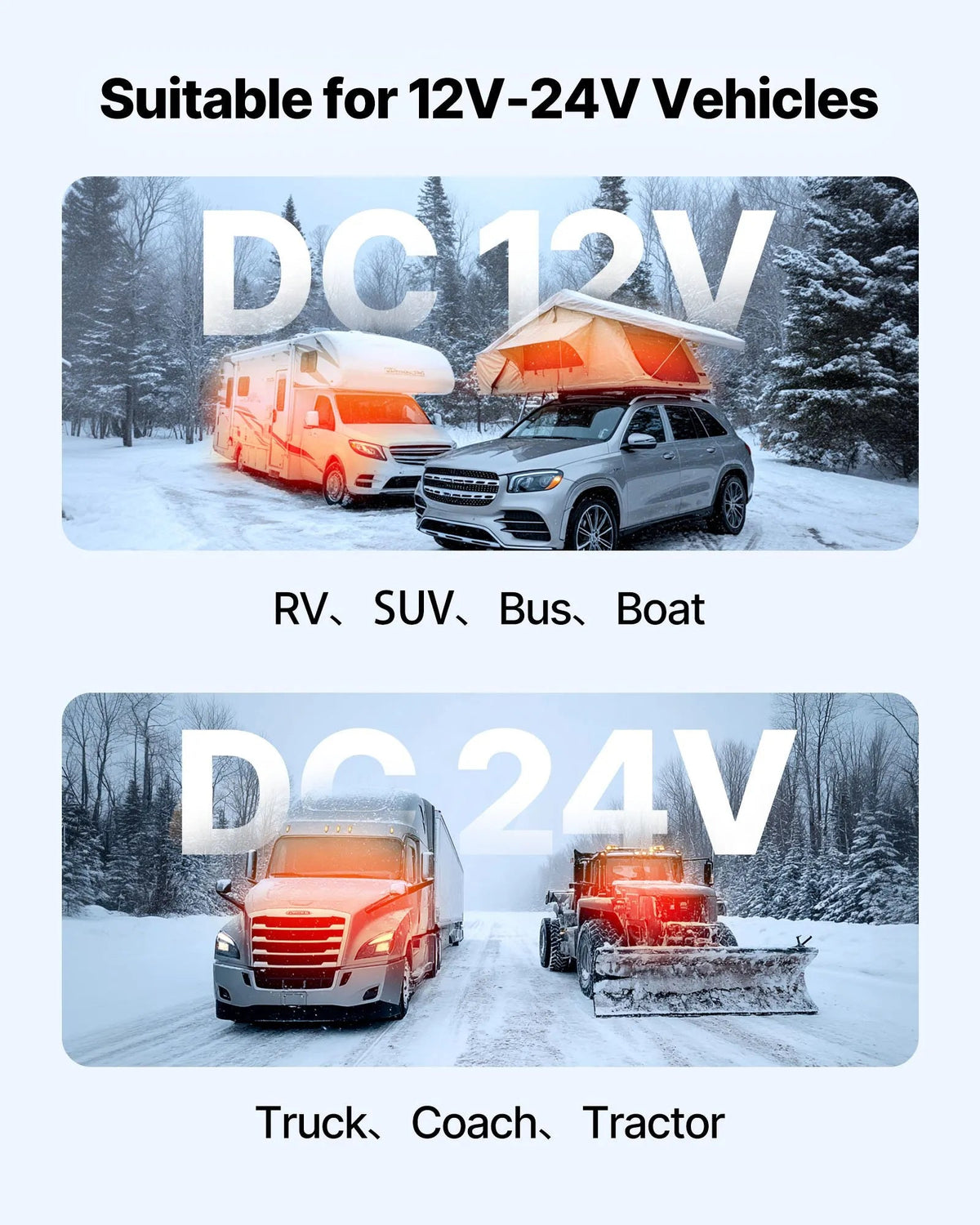 8KW Diesel Air Heater 12V-24V with Remote Control, LCD Display and 10L Fuel Tank