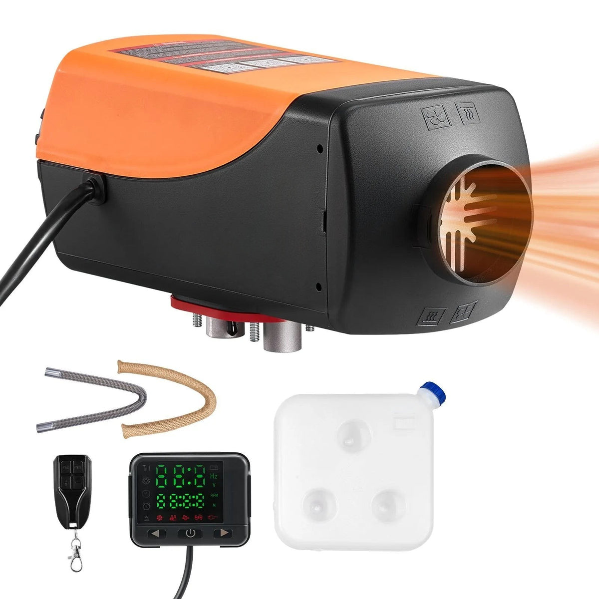 8KW Diesel Air Heater 12V-24V with Remote Control, LCD Display and 10L Fuel Tank