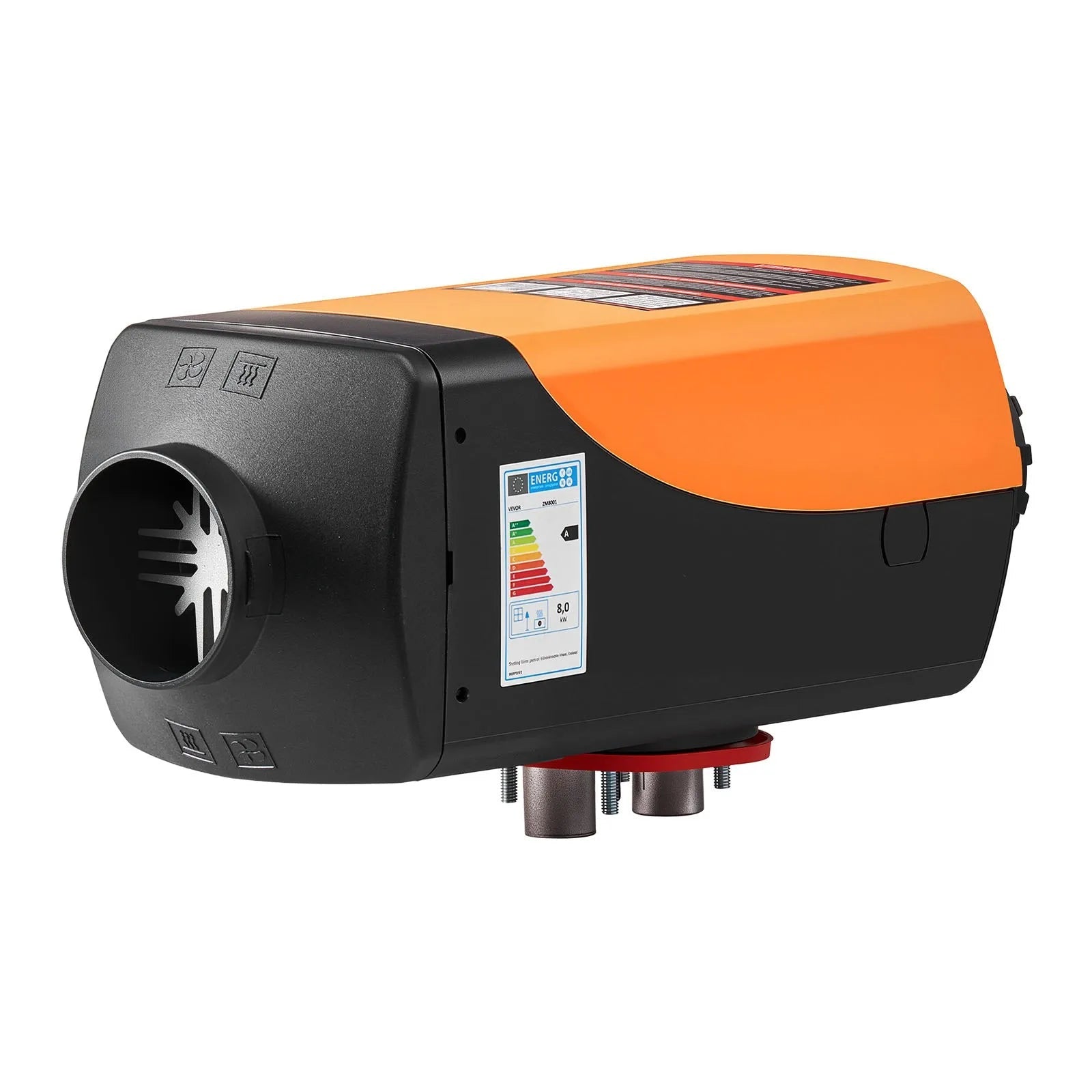 VEVOR 8 kW Diesel Air Heater DC12-24V with Remote & LCD, 10L Fuel Tank, Low Noise for RV, Truck, Boat 
