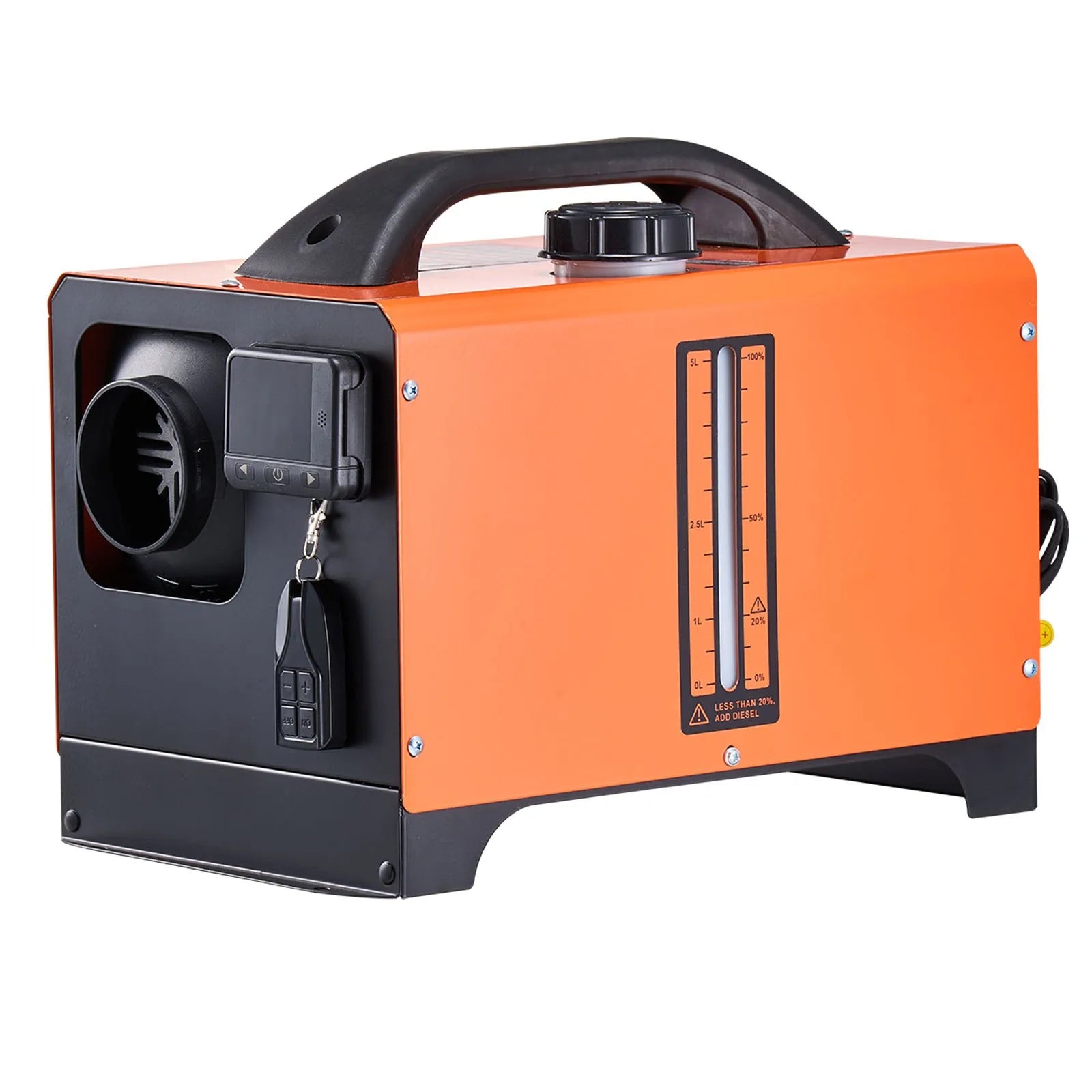 VEVOR Diesel Air Heater, 8 kW DC12-24V, Fast Heating Diesel Parking Heater with Remote Control and Square Color Digital Display, Low Noise, Voice Announcement, for RV, Truck, Camper, Boat and Trailer 