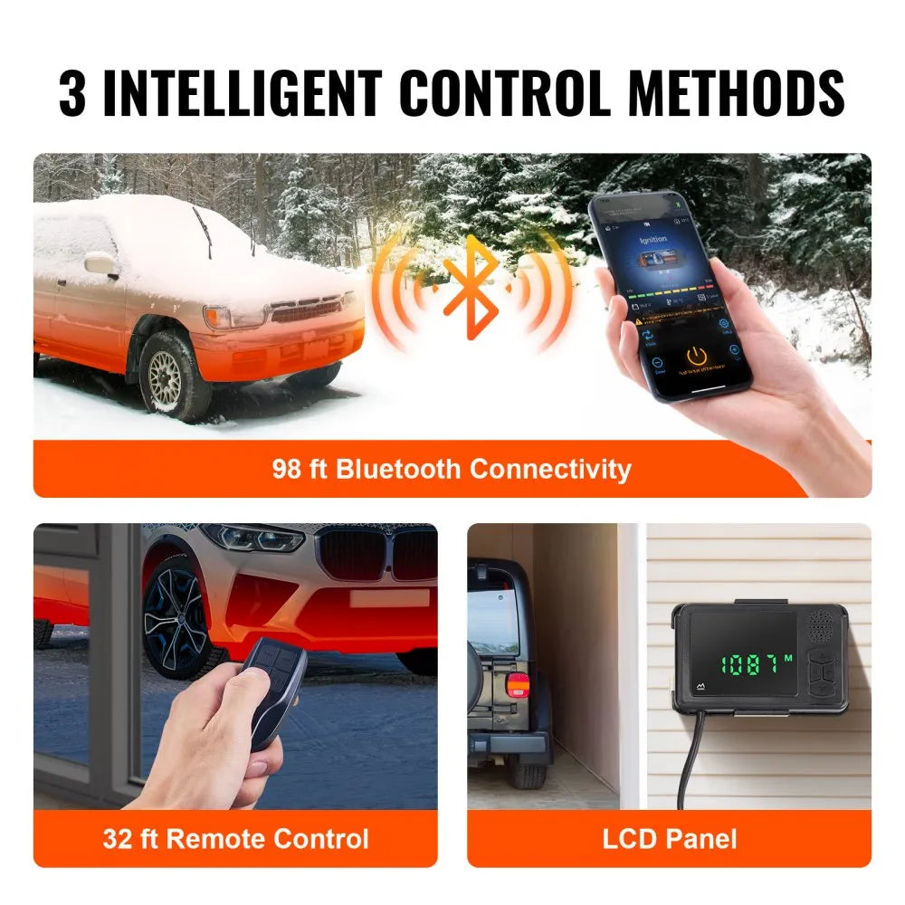 12V 2KW Diesel Air Heater with Bluetooth App Control and Remote