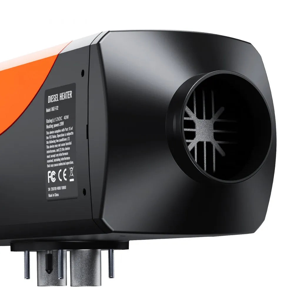 2KW 12V Diesel Air Heater with Remote Control, LCD Display and 10L Fuel Tank