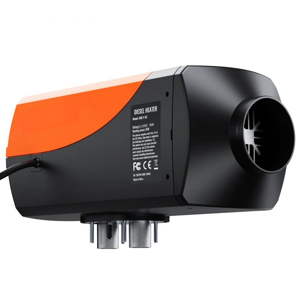 2KW 12V Diesel Air Heater with Remote Control, LCD Display and 10L Fuel Tank