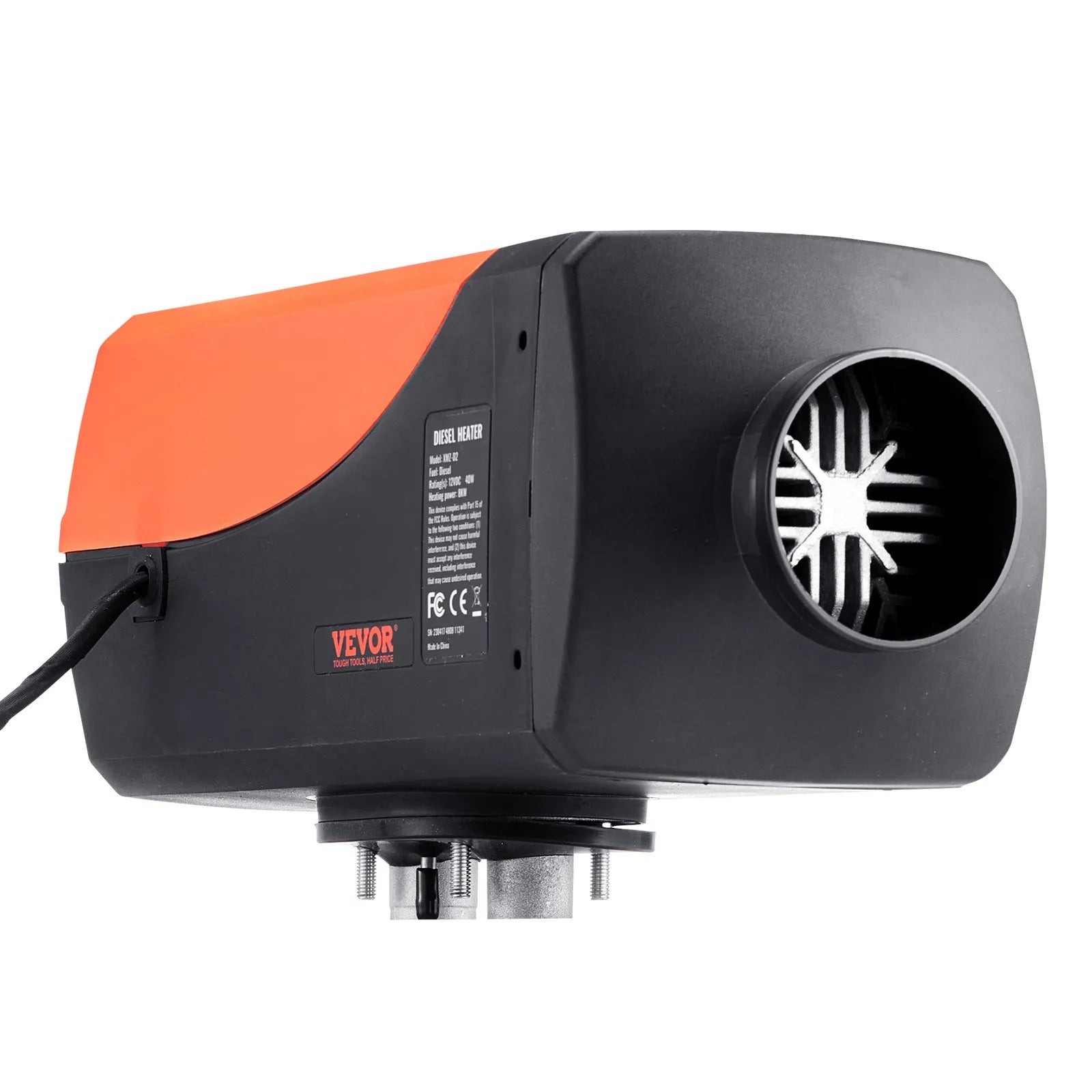 VEVOR 12V 8KW Diesel Air Heater with Bluetooth App Control, Automatic Altitude Adjustment, Remote Control & LCD Display, Portable Diesel Parking Heater for RV, Trailer, Camper, Van, Boat 