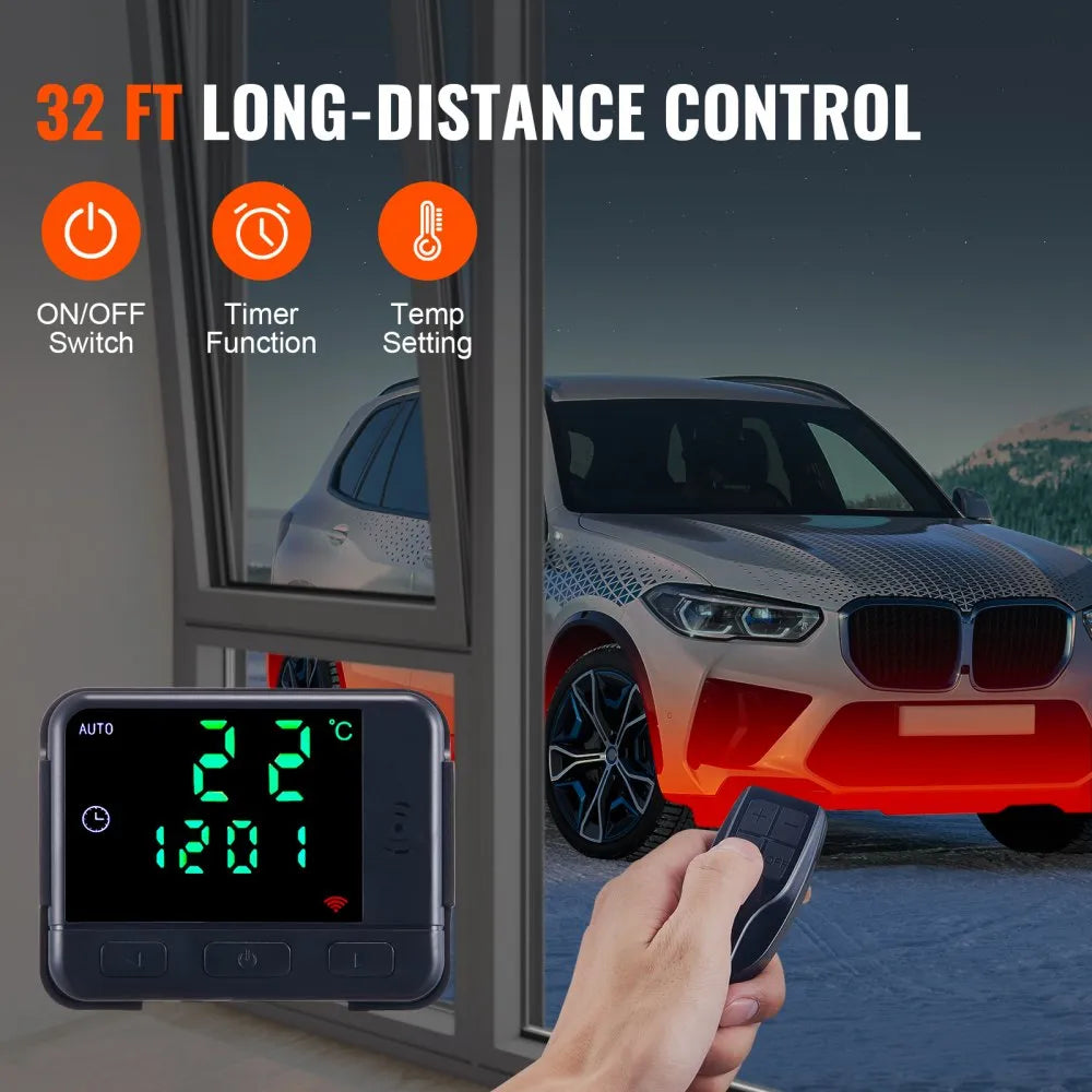 12V 8KW Diesel Air Heater with LCD Display, Remote Control and 10L Fuel Tank