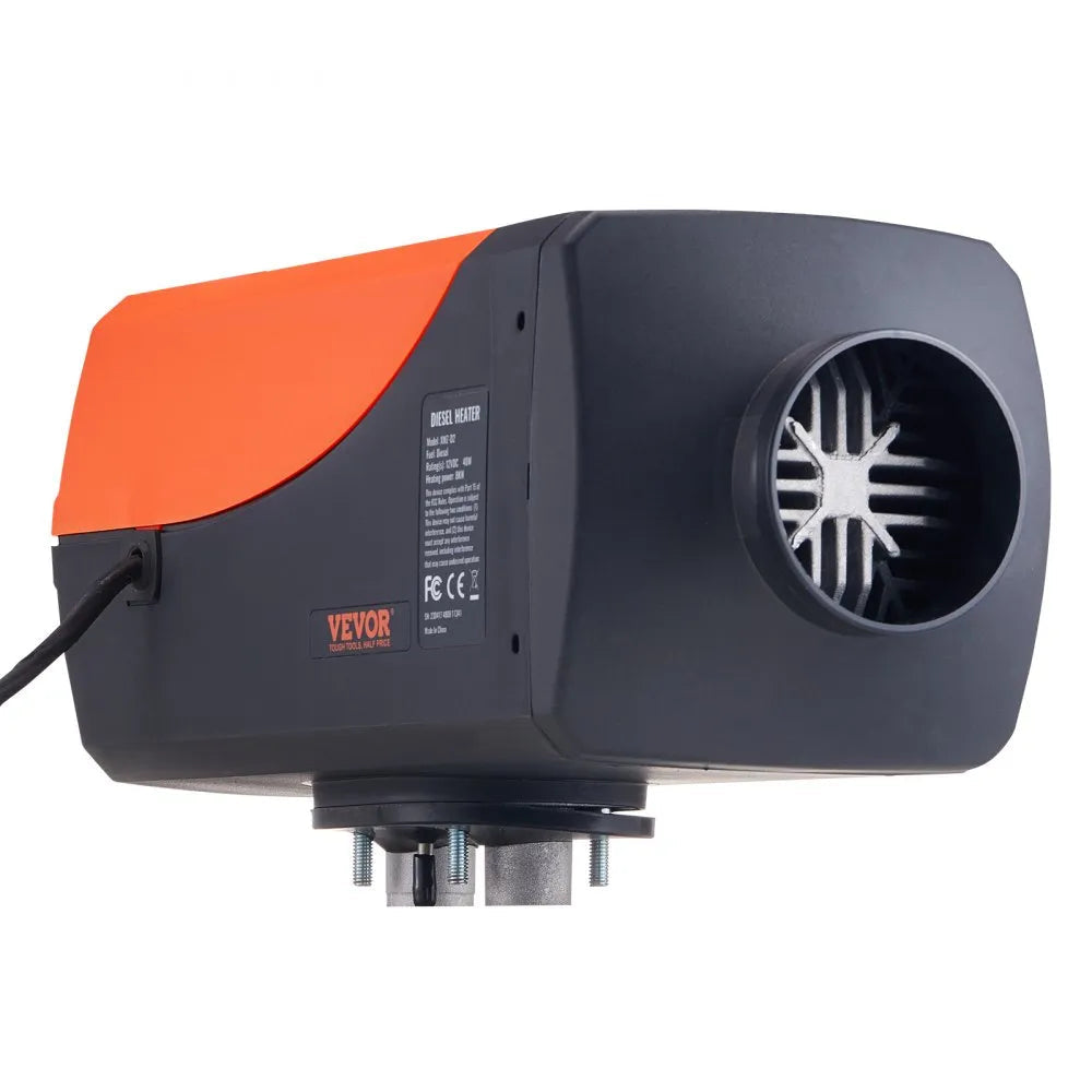 VEVOR 12V 8KW Diesel Heater, Portable Diesel Air Heater with LCD & Remote Control, 10L Fuel Tank, Rapid Heating for RV, Camper, Trailer, Van, and Boat 