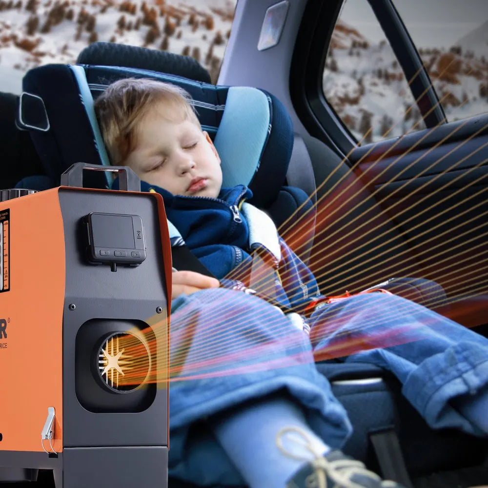 VEVOR 12V 8KW Diesel Air Heater, All-in-One Portable Diesel Heater with LCD Display & Remote Control, 5L Fuel Tank, Rapid Heating for RV, Camper, Trailer, Van, and Boat 