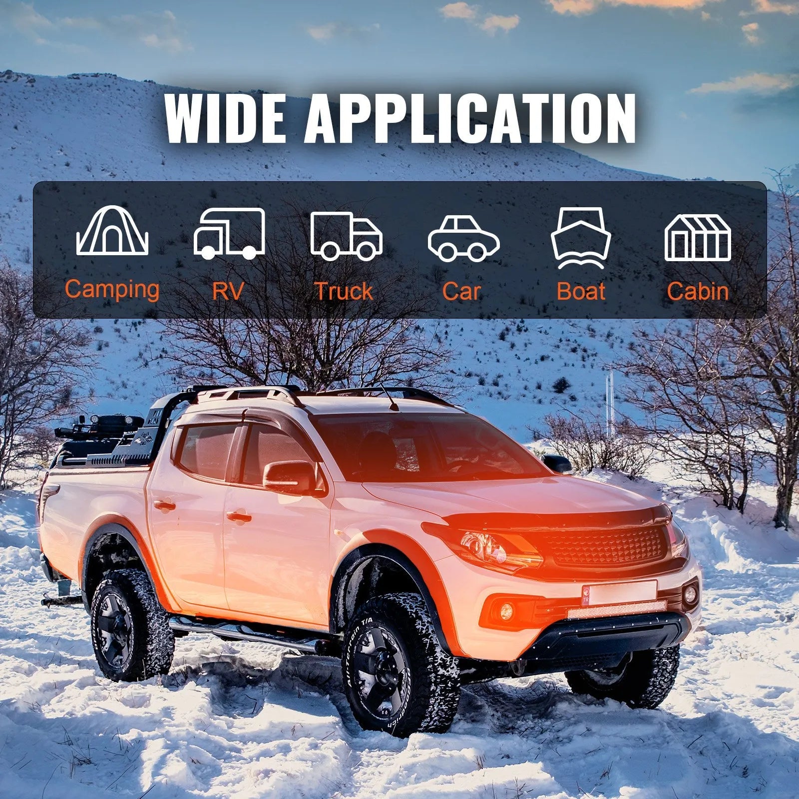 VEVOR 5KW 12V All-in-One Diesel Air Heater with LCD Display and Remote Control, 5L Fuel Tank, Portable Diesel Parking Heater for RV, Trailer, Camper, Van, and Boat 