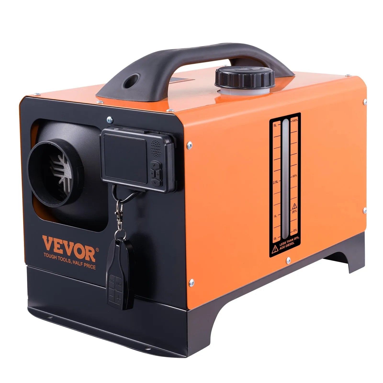 VEVOR 5 KW Diesel Air Heater – Bluetooth App Control, Remote, LCD & Automatic Altitude Adjustment for RV, Camper, Trailer, Boat 