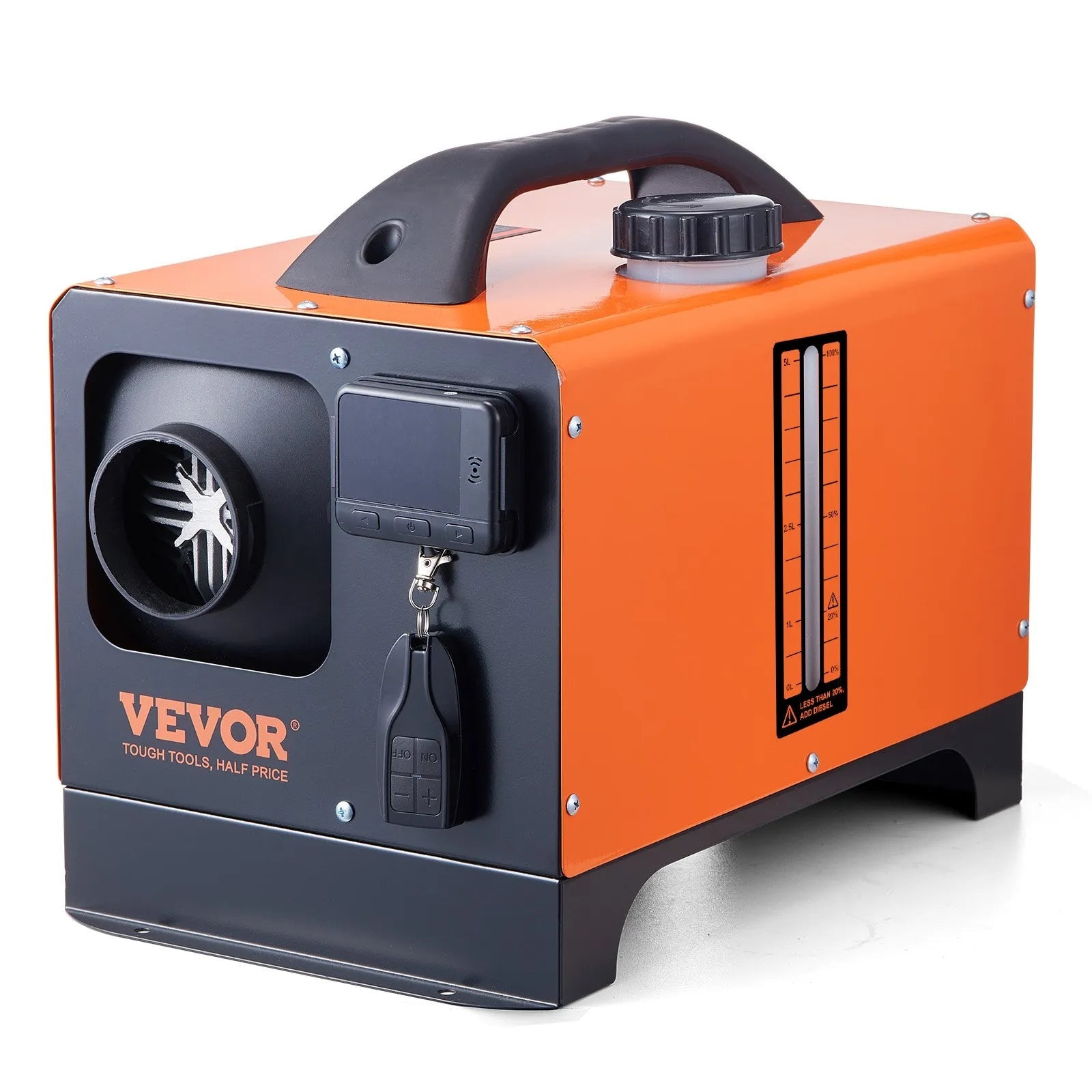 VEVOR 12V 8KW Diesel Air Heater, All-in-One Portable Diesel Heater with LCD Display & Remote Control, 5L Fuel Tank, Rapid Heating for RV, Camper, Trailer, Van, and Boat 