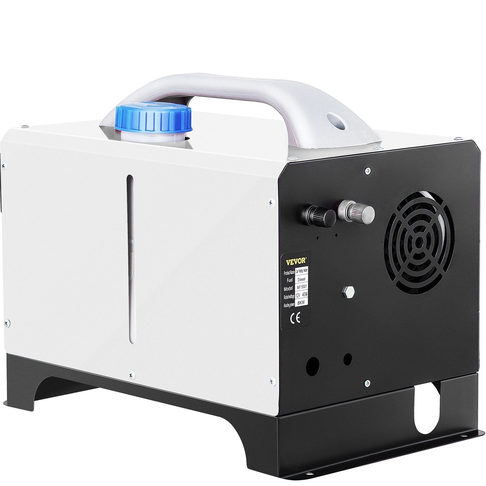 VEVOR Diesel Air Heater 8KW Parking Heater 12V Truck Heater, One Air Outlet, with Black LCD Switch, Remote Control, Fast Heating Compact Diesel Heater, For Car, RV Truck, Boat, Campervans, Caravans 
