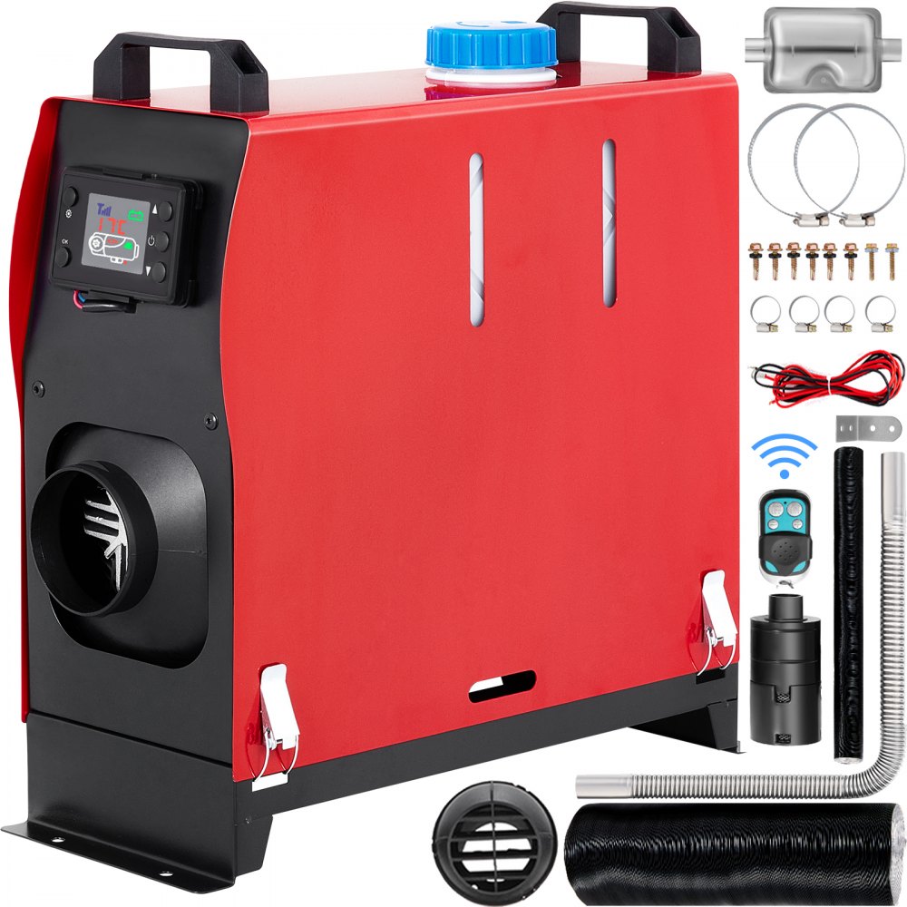 VEVOR Diesel Heater 12V Diesel Air Heater Muffler 8KW Diesel Heater with LCD Thermostat Monitor & Remote Control for Car Trucks and Motor-Home 