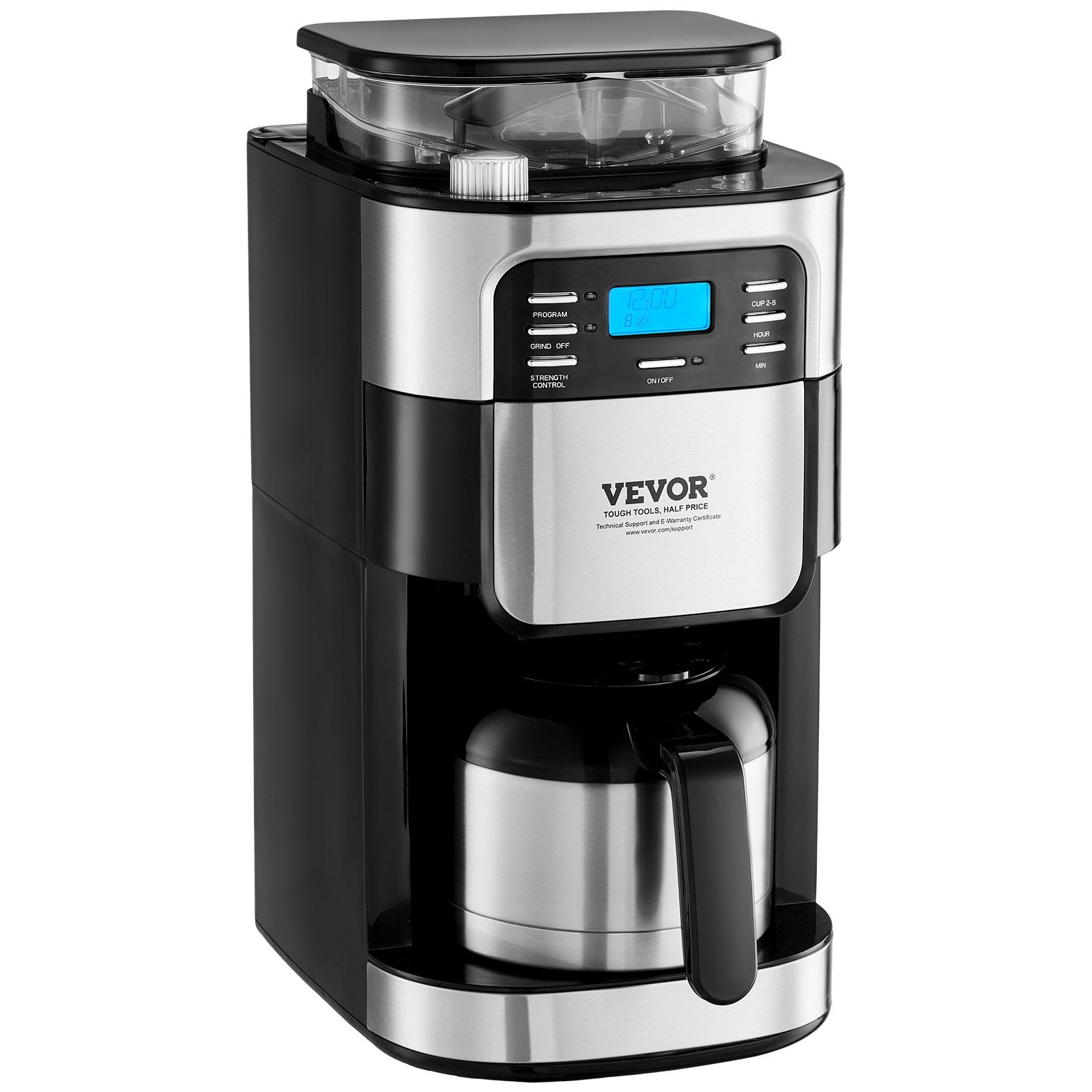 VEVOR 8-Cup Coffee Maker Drip Coffee Machine with 24-Hour Timer for Auto Brew 