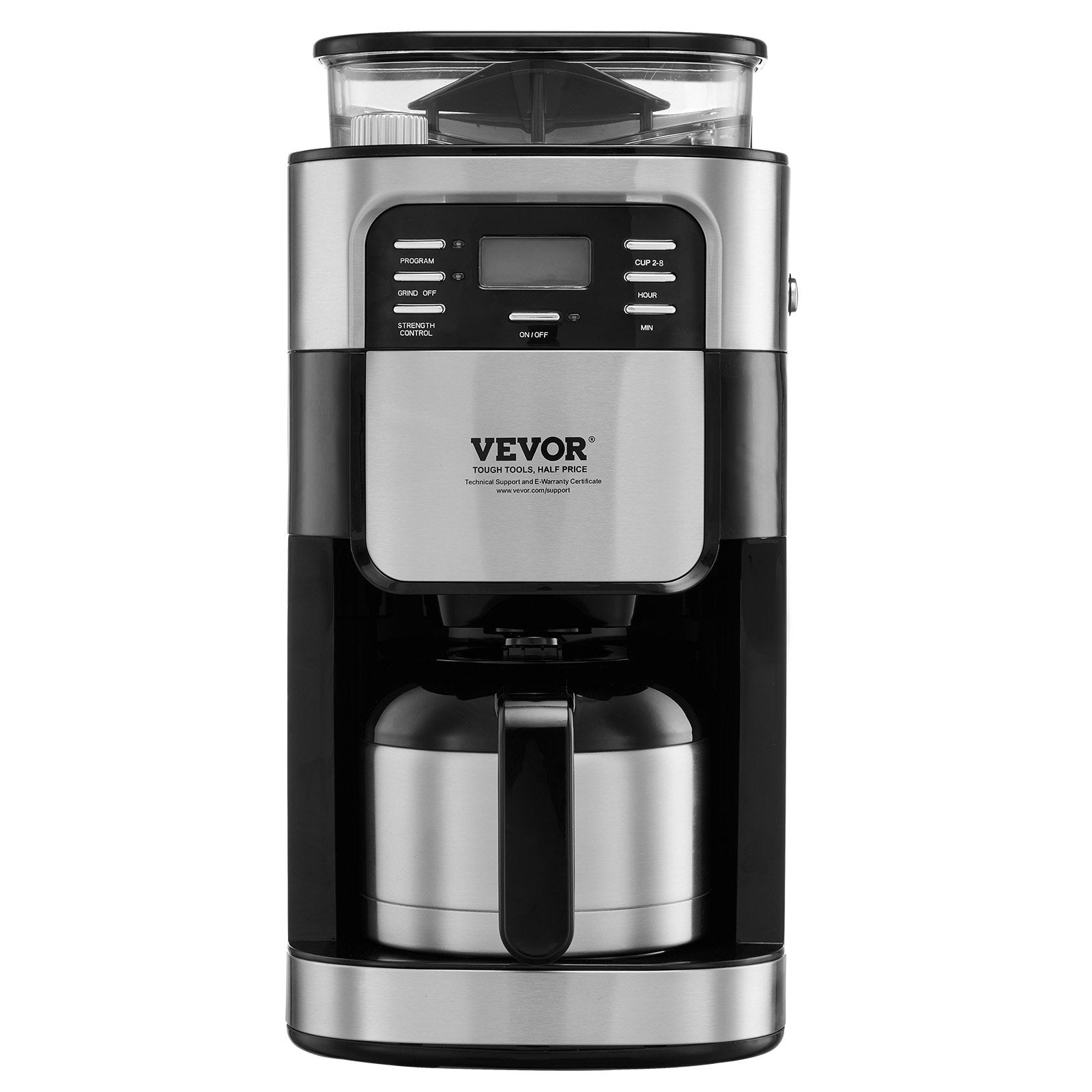 VEVOR 8-Cup Coffee Maker Drip Coffee Machine with 24-Hour Timer for Auto Brew 