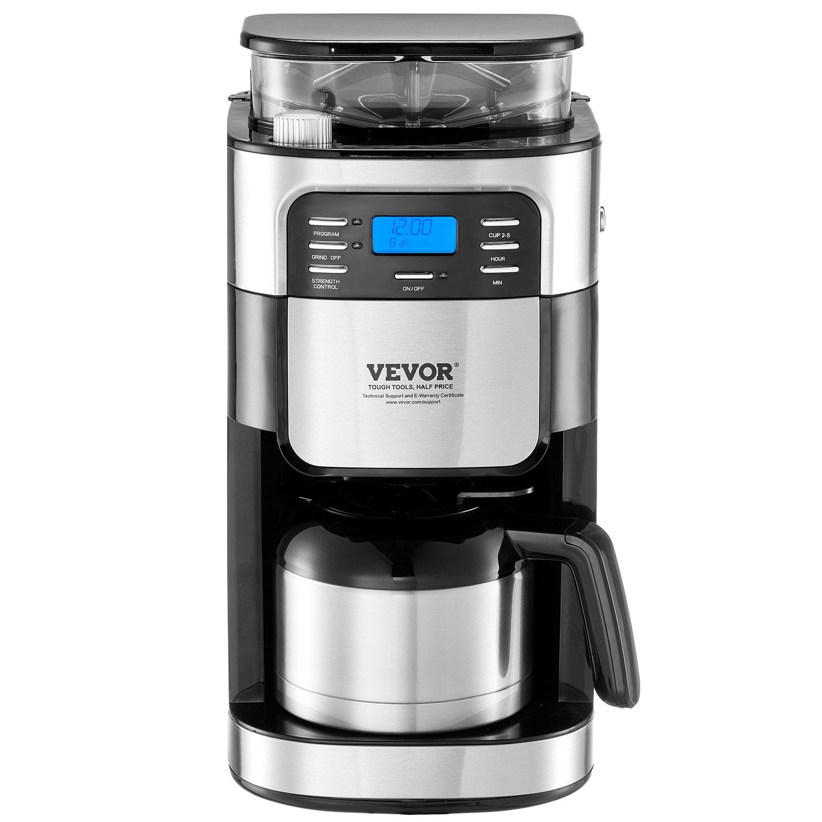 VEVOR 8-Cup Coffee Maker Drip Coffee Machine with 24-Hour Timer for Auto Brew 