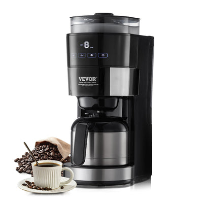 VEVOR 8-Cup Coffee Maker Drip Coffee Machine with 3 Brew Strength Control 