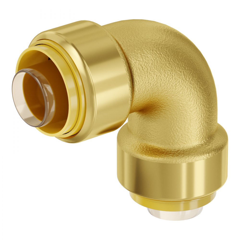 VEVOR Pipe Fittings 1/2" 12PCS Brass Pipe Fittings Elbow Push-Fit for Air System 