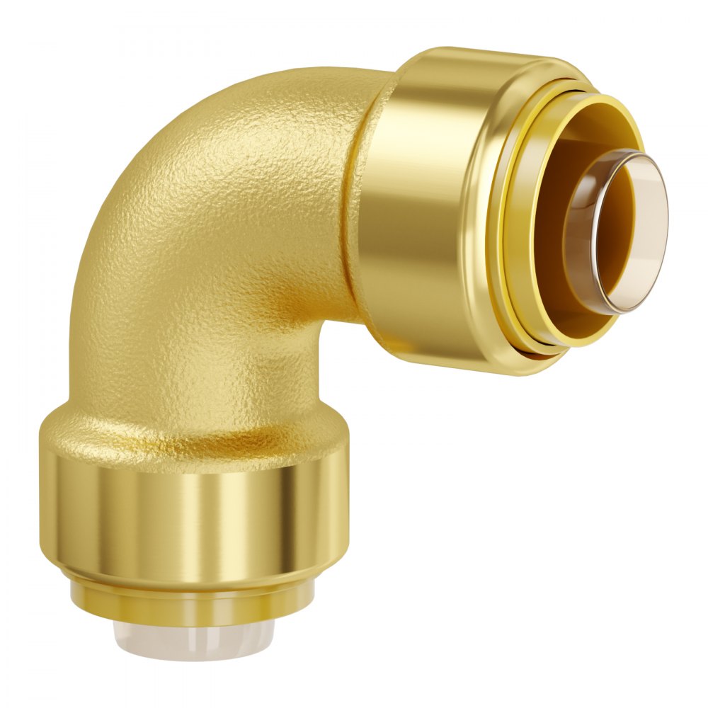 VEVOR Pipe Fittings 1/2" 12PCS Brass Pipe Fittings Elbow Push-Fit for Air System 