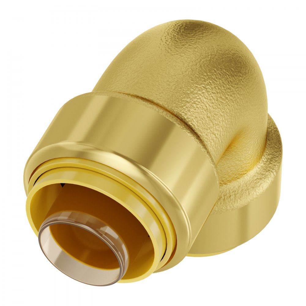 VEVOR Pipe Fittings 1/2" 12PCS Brass Pipe Fittings Elbow Push-Fit for Air System 