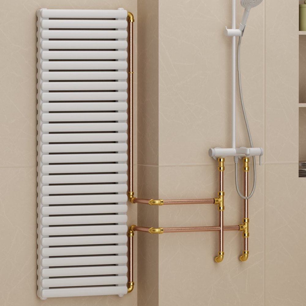 VEVOR Pipe Fittings 1/2" 12PCS Tee Brass Push-Fit for Heating/Shower System 