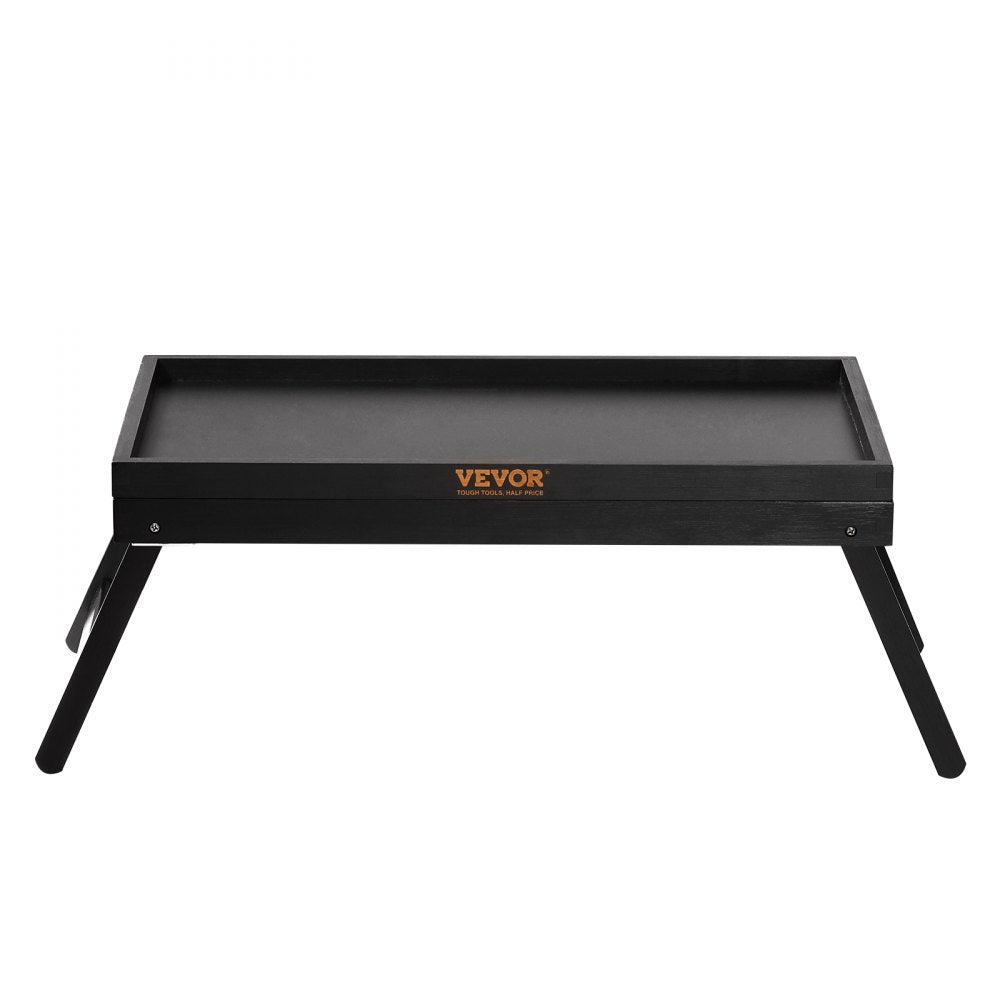 VEVOR Bed Tray Table with Foldable Legs, Bamboo Breakfast Tray for Sofa, Bed, Eating, Snacking, and Working, Adjustable Tabletop Slope Serving Laptop Desk Tray, Portable Food Snack Platter, 20"x12.2" 
