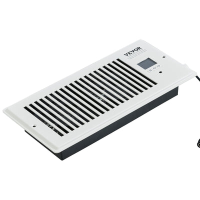 VEVOR Register Booster Fan, Quiet Vent Booster Fan Fits 4” x 10” Register Holes, with Remote Control and Thermostat Control, Adjustable Speed for Heating Cooling Smart Vent, White 