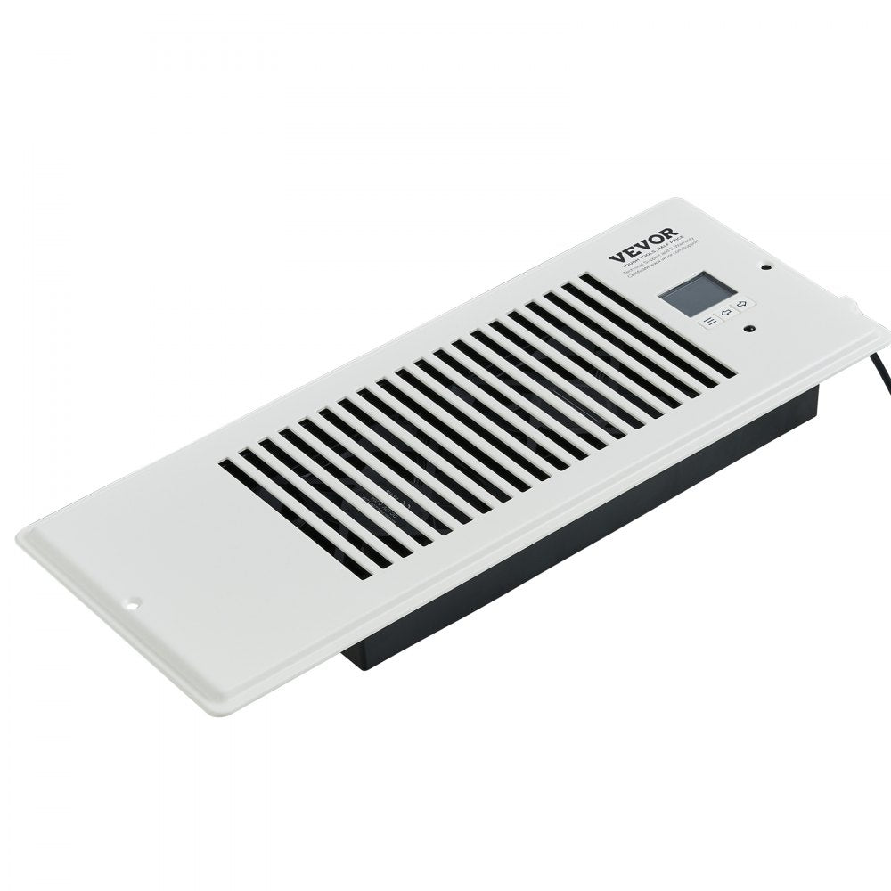 VEVOR Register Booster Fan, Quiet Vent Booster Fan Fits 4” x 12” Register Holes, with Remote Control and Thermostat Control, Adjustable Speed for Heating Cooling Smart Vent, White 