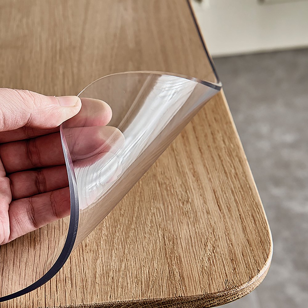 96X42 Inch Plastic Table Pad Thick Crystal Clear Table Cover Protector Rectangular PVC Tablecloth 