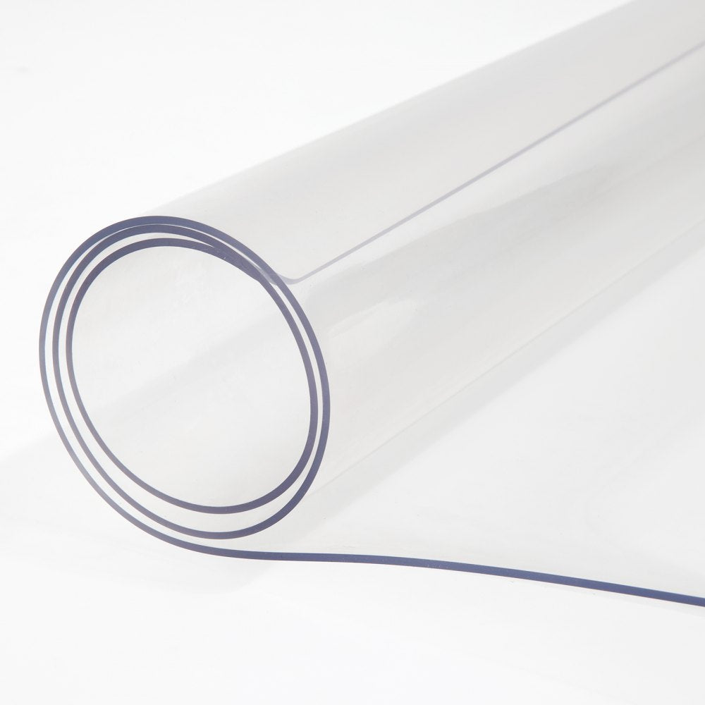 96X42 Inch Plastic Table Pad Thick Crystal Clear Table Cover Protector Rectangular PVC Tablecloth 