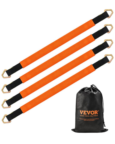 VEVOR Axle Straps Axle Tie Down Straps D Ring 2 in x 3.2 ft for Trailer Truck 