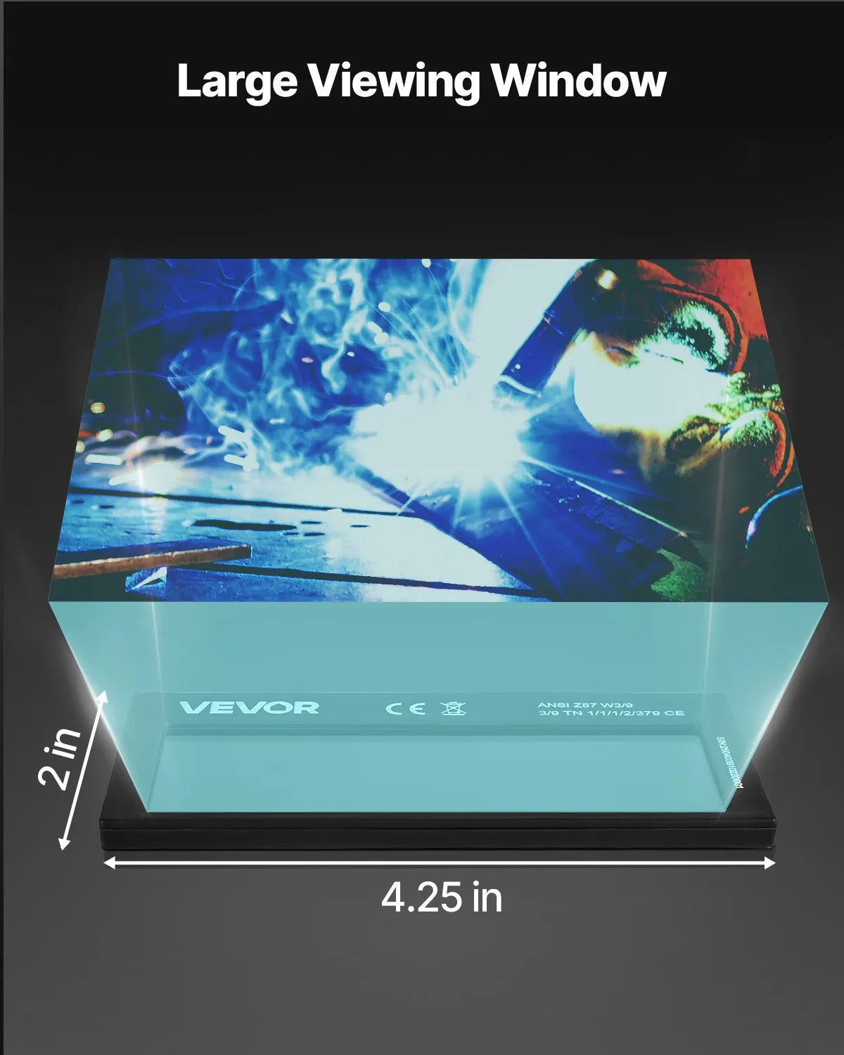 VEVOR Auto Darkening Welding Lens 4.25" x 2" Shade 10 True Color Welding Lens