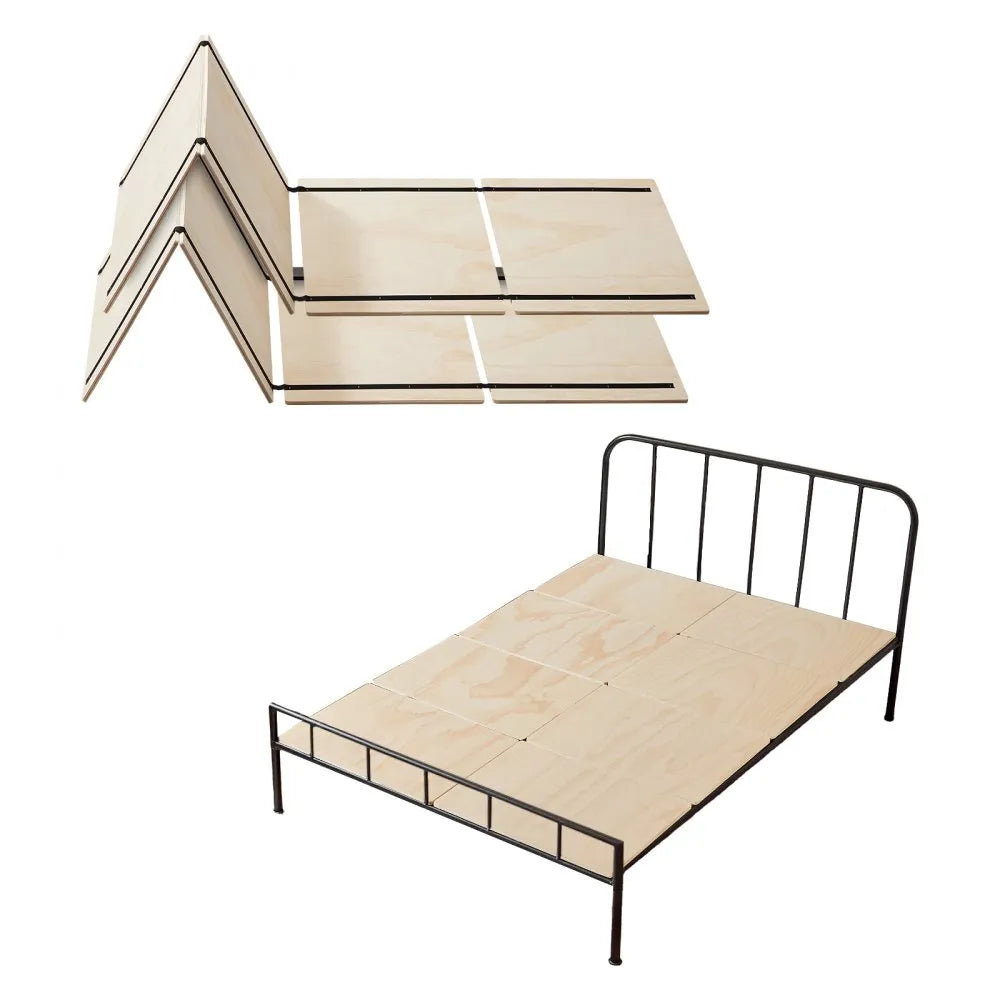 VEVOR Full Size Bunkie Board 0.4" Foldable Bed Board Slats with Connection 8 Pcs