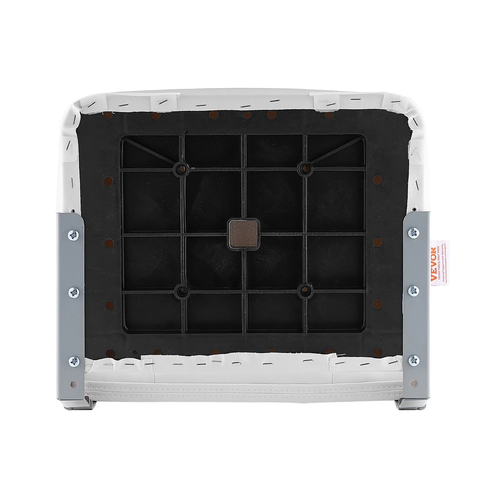 VEVOR Boat Seat, Low Backrest, Folding Fishing Boat Seat with Thickened Sponge Cushion & Waterproof PVC Leather, Aluminum Alloy Hinges, Flip Up Boat Seat for Fishing Boats, Yachts, Ships, White 