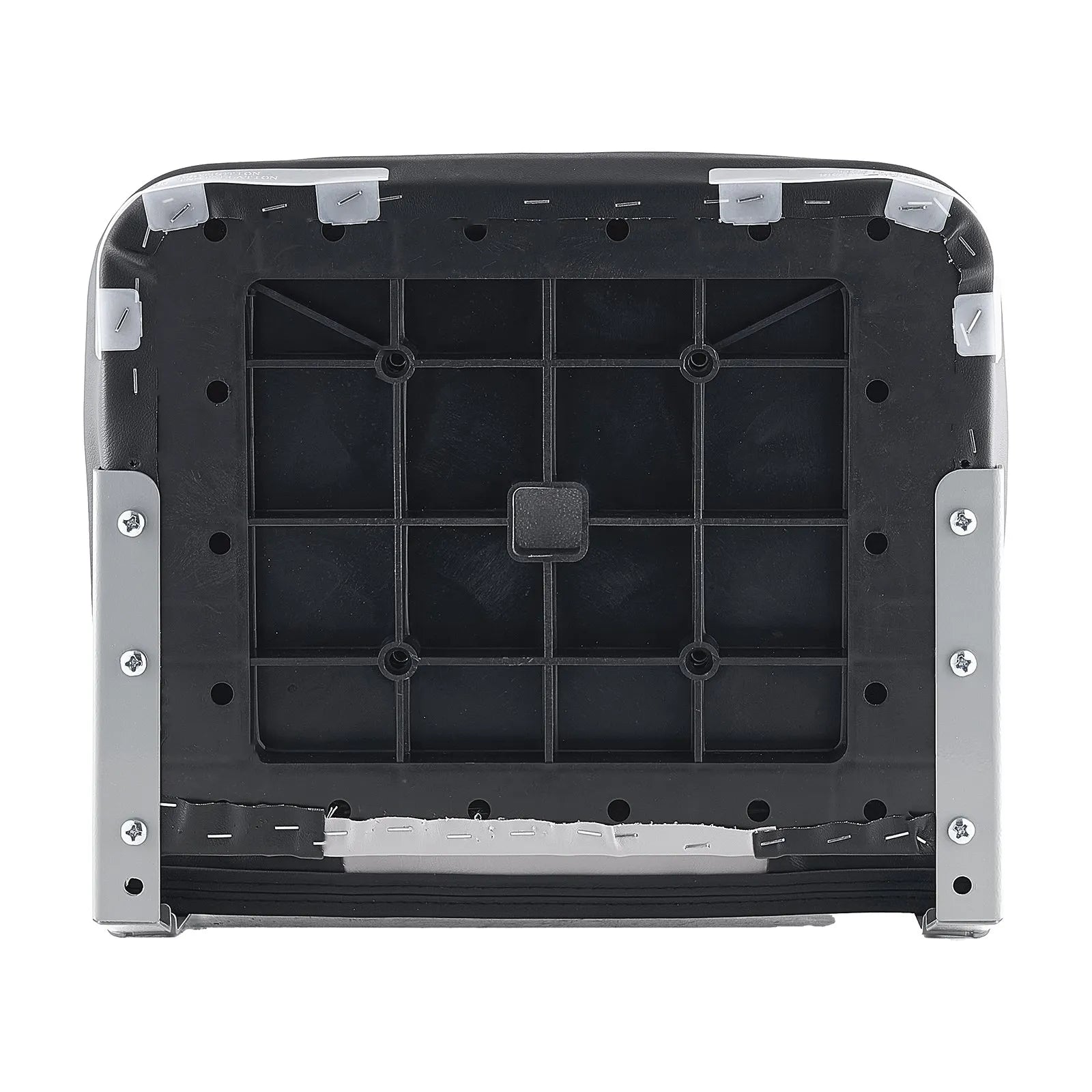 VEVOR Boat Seat, Low Backrest, Folding Fishing Boat Seat with Thickened Sponge Cushion & Waterproof PVC Leather, Aluminum Alloy Hinges, Flip Up Boat Seat for Fishing Boats, Yachts, Ships, Black & Grey 