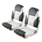 VEVOR Boat Seat High Backrest Flip Up Boat Seat Sponge Cushion Black & Grey